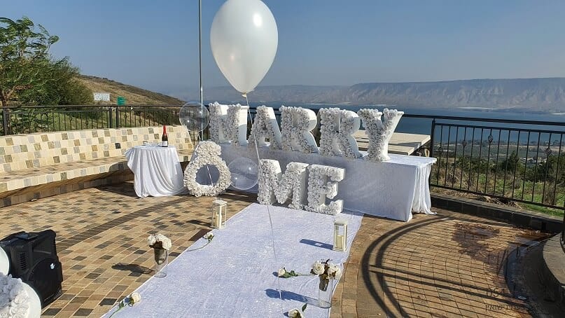 הצעת נישואין במצפה ליד אלומות נוף לכנרת בצפון אסף & ליאל